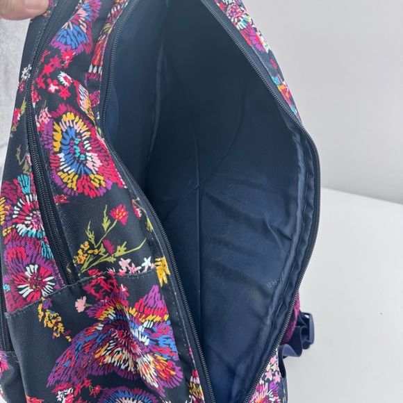 Vera‎ Bradley Backpack Lighten Up Essential Midnight Wildflowers Travel Bag - Picture 10 of 13